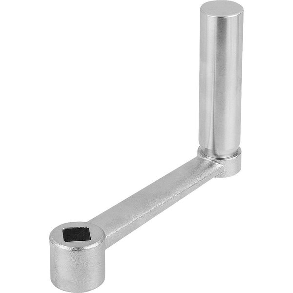 Kipp Crank Handle, Cylindrical Grip Revol Similar To DIN 469, Size:2 Square Socket, Sw=12, A=100, H=98,  K0999.4212
